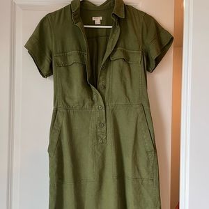 Army Green J. Crew dress